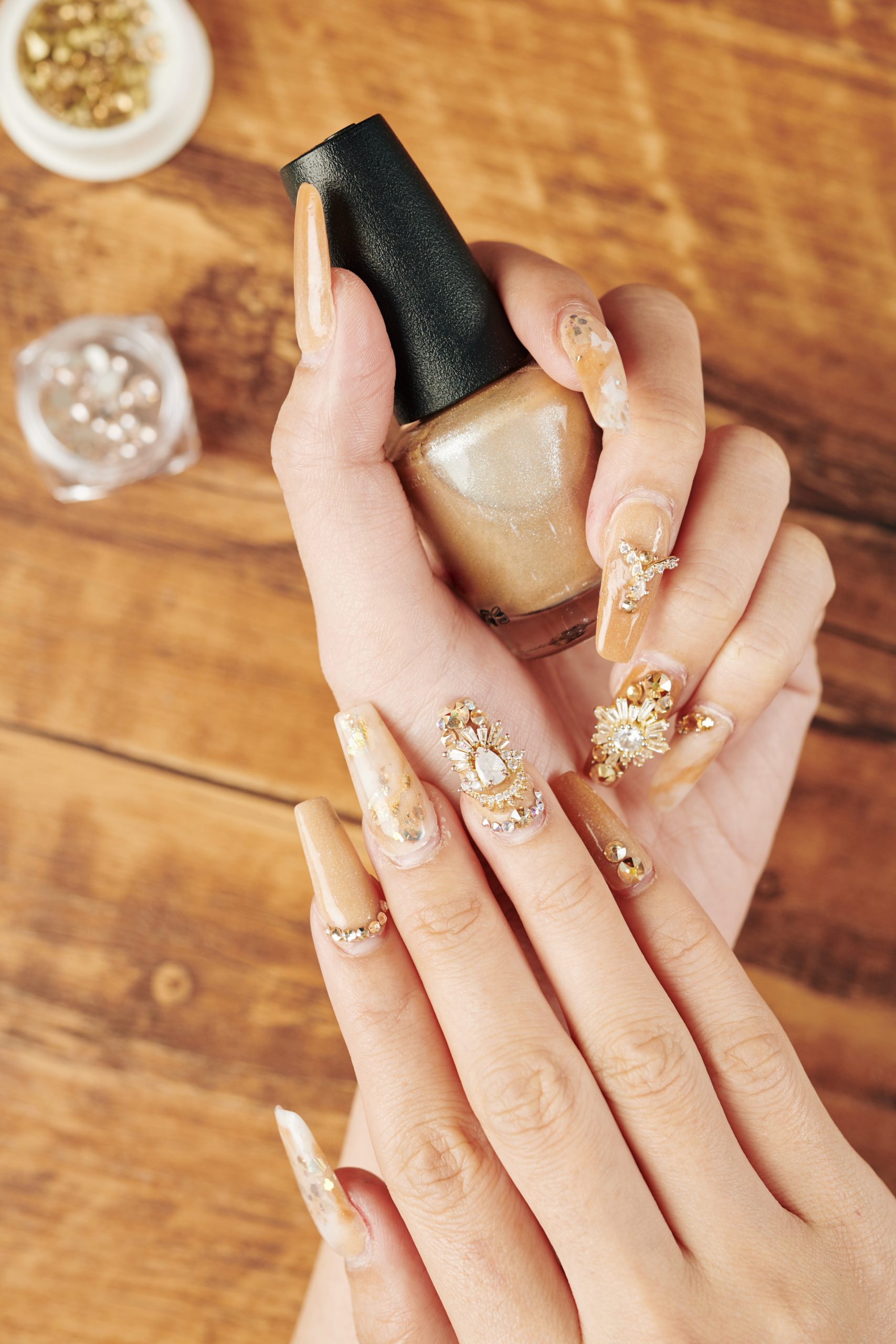Detailed luxury nail design at NAILS BARS